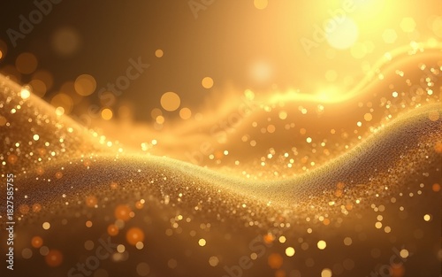 Abstract shiny color gold wave design element. Merry Christmas and Happy New Year Background. BG for invitation and greeting card. High quality
