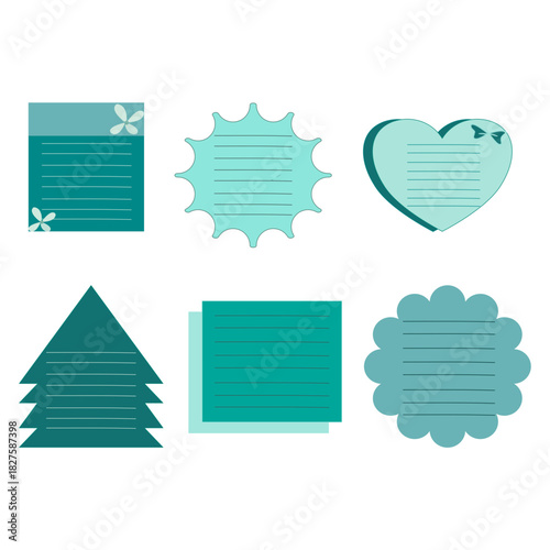 set of stickers labels