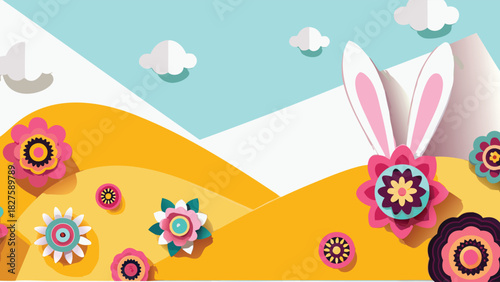 A vibrant and playful abstract illustration featuring a whimsical arrangement of colorful shapes and organic forms perfect for creative design projects and modern backgrounds