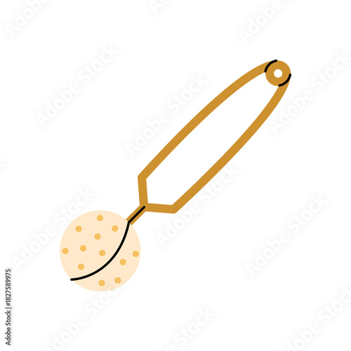 Tea infuser with handle for brewing loose herbal tea