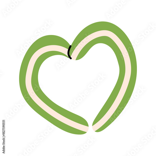 Toothpaste heart shape for dental care, oral hygiene and fresh smile design element