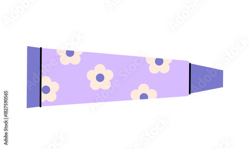 Toothpaste tube with floral design for clean tooth, fresh breath and gentle oral hygiene care