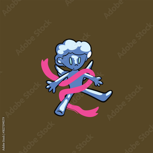 kids angel doll or cherub shaped design candy gummy for kids stuff print