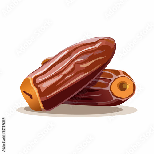 Dried date fruit isolated vector