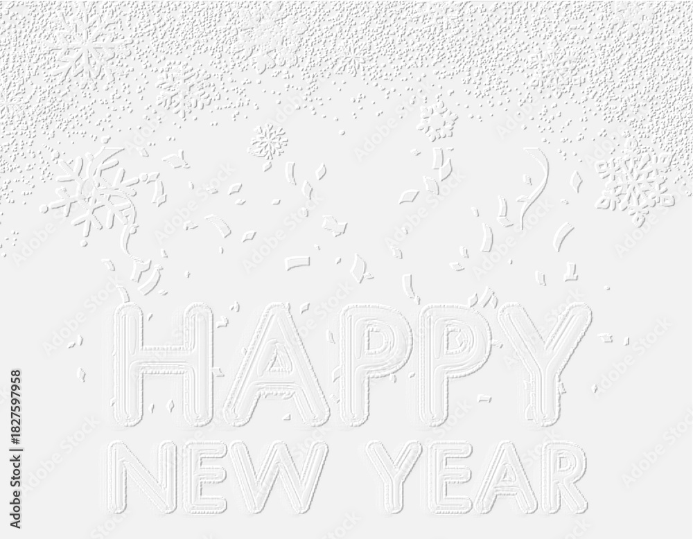 Obraz premium embossed image of Happy New Year 