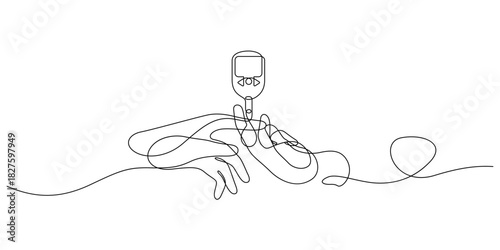 world diabetes day awareness one line drawing continuous handdrawn health care campaign