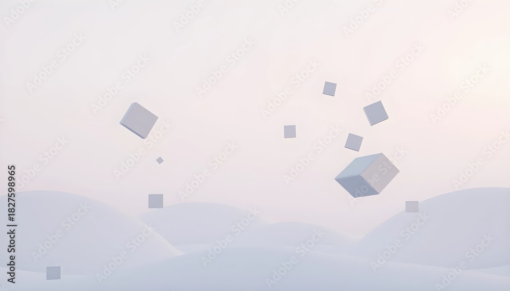 Naklejka premium Soft Abstract Background Featuring Clean Light-Filled Geometric Panels