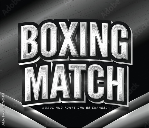 boxing match text 
