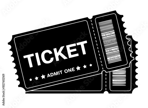ticket illustration movie silhouette cinema logo theater icon entertainment outline coupon festival event pass theatre film entrance template paper shape women vector graphic background