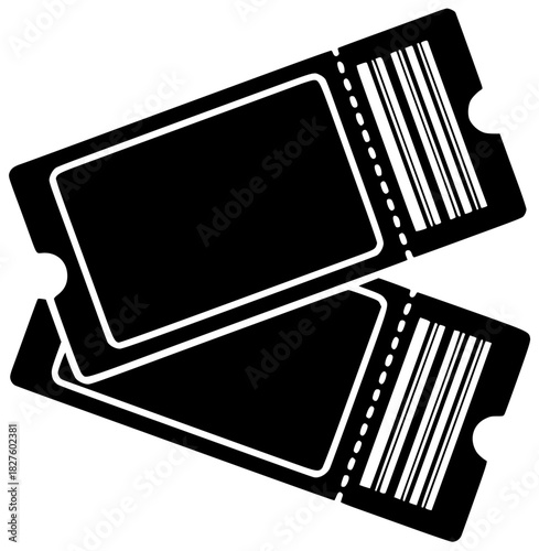 ticket illustration movie silhouette cinema logo theater icon entertainment outline coupon festival event pass theatre film entrance template paper shape women vector graphic background