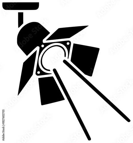 spotlight illustration spot silhouette light logo stage icon glow outline bright shine show concert effect beam scene lamp studio shape adults vector graphic background