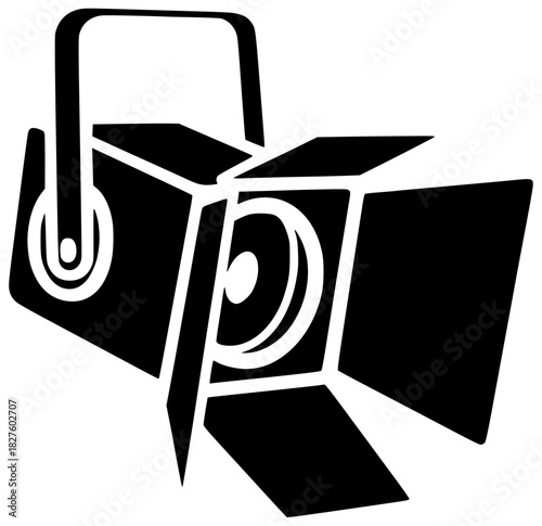 spotlight illustration spot silhouette light logo stage icon glow outline bright shine show concert effect beam scene lamp studio shape adults vector graphic background