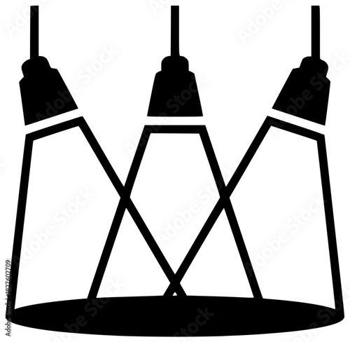 spotlight illustration spot silhouette light logo stage icon glow outline bright shine show concert effect beam scene lamp studio shape adults vector graphic background
