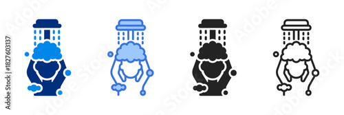 Body Hygiene Icon Set Multiple Style Vector Illustration 