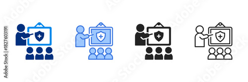 Hygiene Awareness Icon Set Multiple Style Vector Illustration 