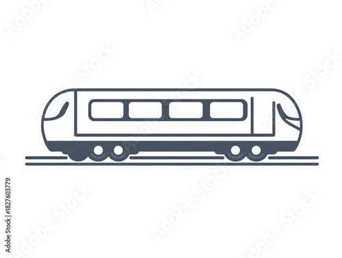 dark gray train on tracks clip art preview