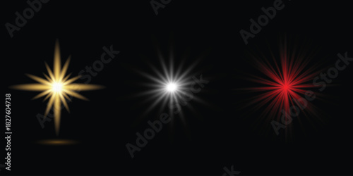 Bright colorful fireworks bursting in the black night sky vector illustration