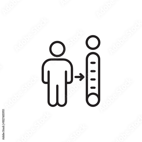 Employee performance evaluation black and white management icon vector