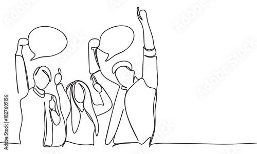 United Voices A Line Art Representation of Community Engagement