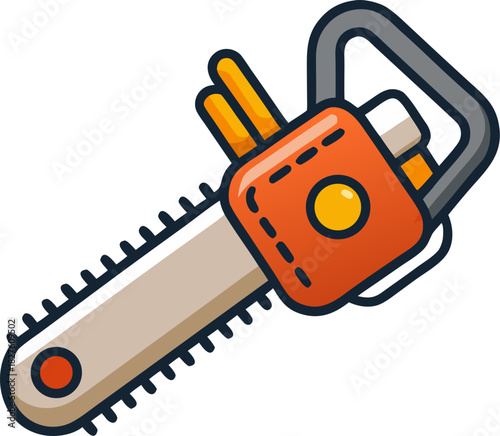 Chainsaw vector icon white background
