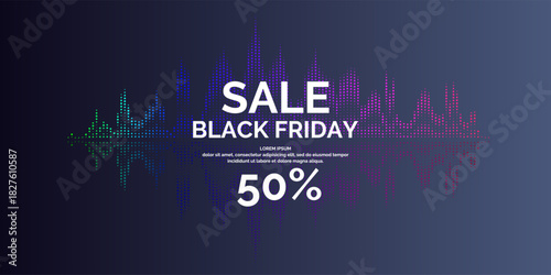 A banner for the sale of goods and services. An advertising poster for the store. Beautiful stylish background in a modern style with simple geometric elements and shapes. A template for placing text.