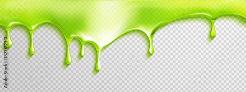 Green drip toxic background with slime halloween splash and snot liquid 3D. Paint jelly element with green design and drip toxic texture for oozing cartoon. Zombie splat aesthetic for halloween