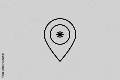  location illustration in line style design. Vector illustration.	
