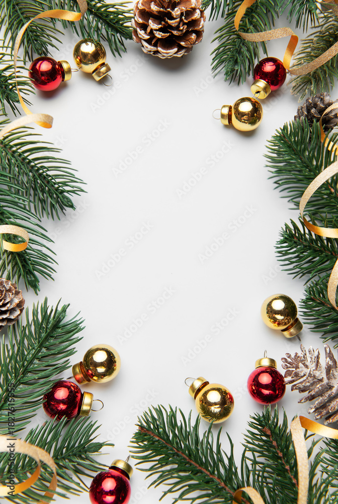 Obraz premium Christmas holiday season frame with copy space