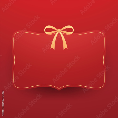 Christmas label. Festive Christmas text box vector. Perfect for seasonal messages or text and greetings.