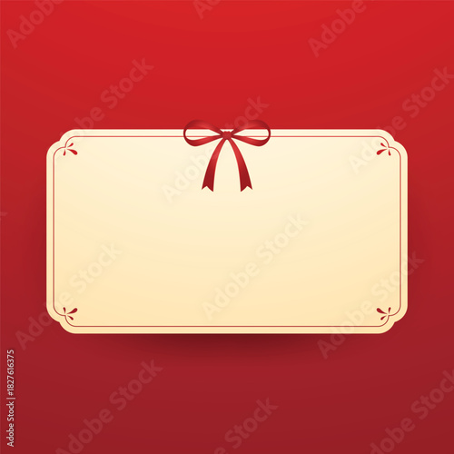 Christmas label. Festive Christmas text box vector. Perfect for seasonal messages or text and greetings.