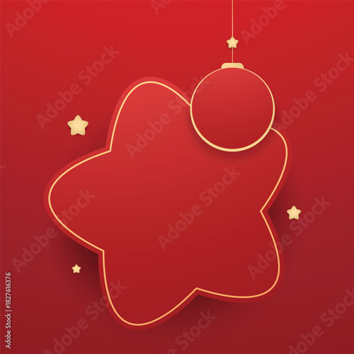 Christmas label. Festive Christmas text box vector. Perfect for seasonal messages or text and greetings.