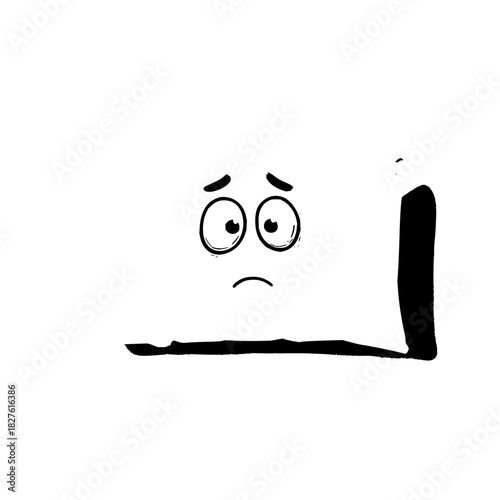 Sad battery icon vector illustration low charge energy power symbol graphic design for web and print use