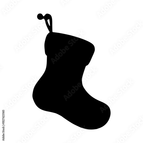 christmas stocking vector silhouette