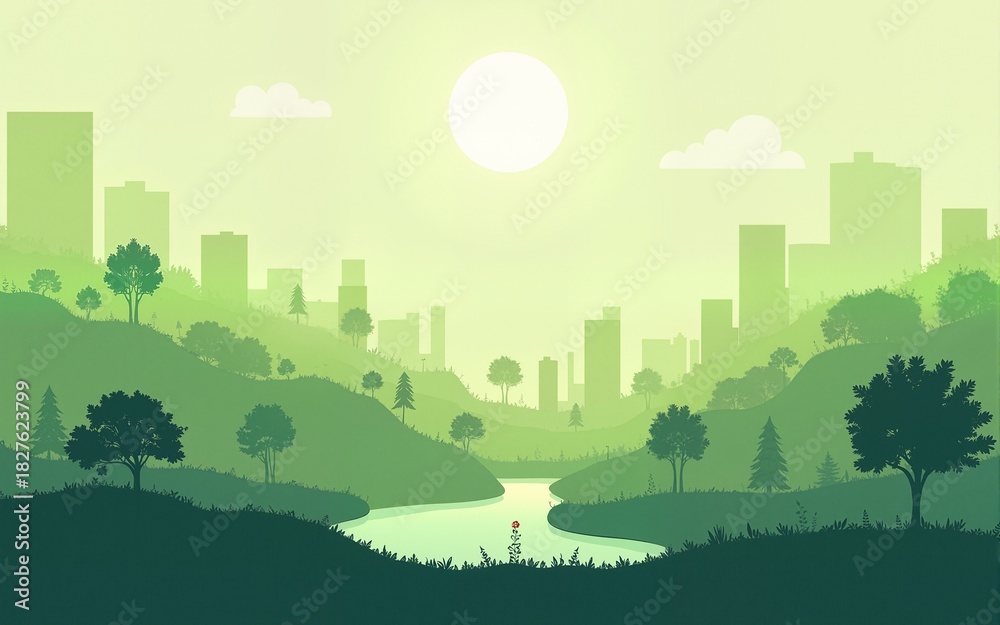 Fototapeta premium ESG environment social governance concept.Business cooperation for a sustainable environment.World sustainable environment concept. Web and Social Header Banners for ESG. High quality