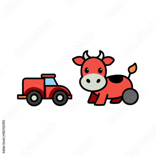 funny cow cartoon
