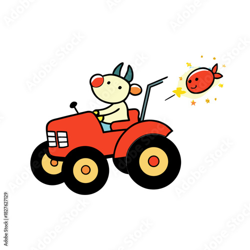 funny cartoon scooter