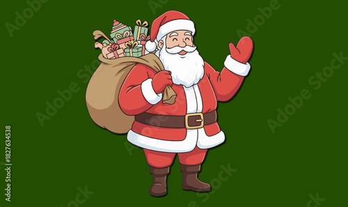 santa claus with gift