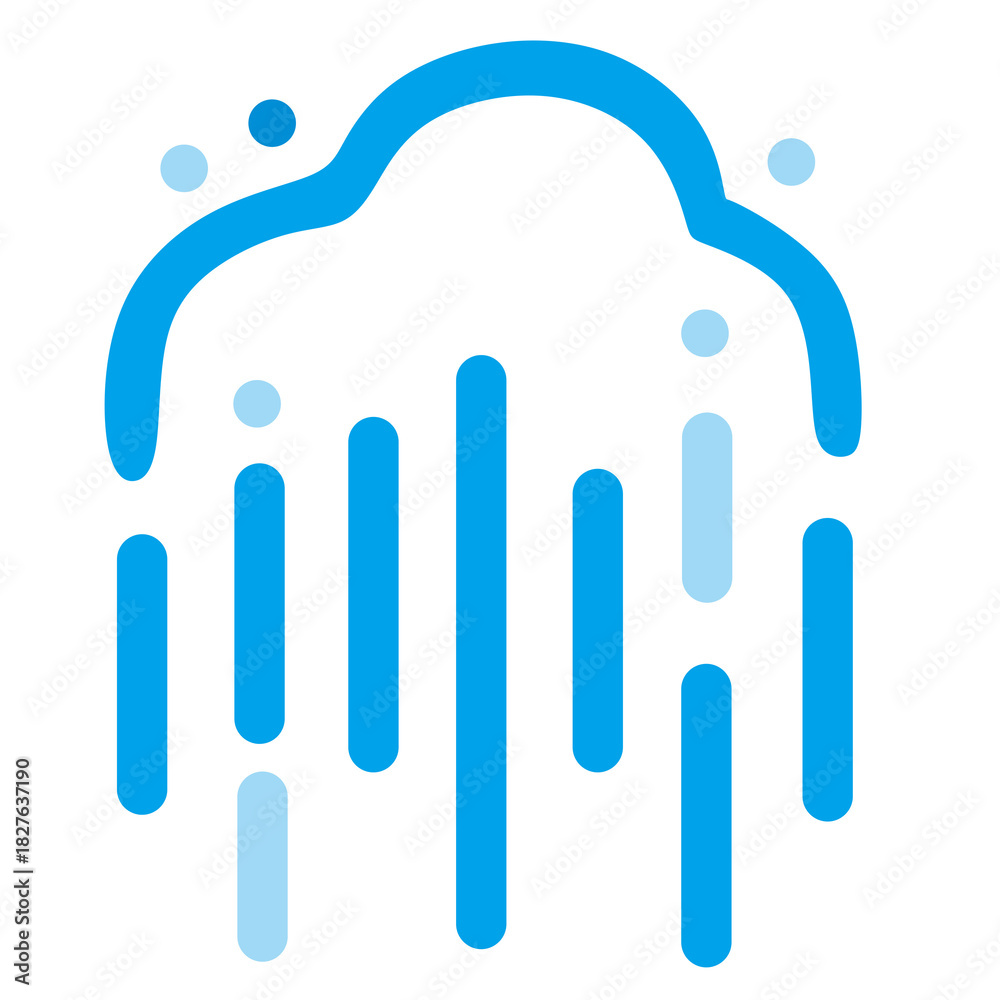 Obraz premium Simple Line Style Cloud Data Streaming Icon Design Element
