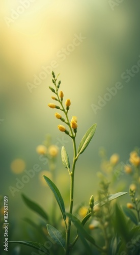 Small yellow flower that is growing in the grass