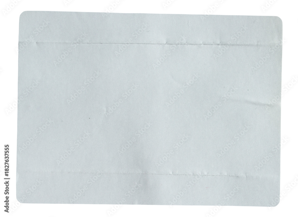 Obraz premium White adhesive glued paper sticker label with transparent background cut out design element