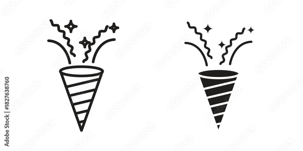 Fototapeta premium Confetti icons vector collection for web designs. flat icons