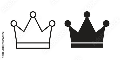 Crown icons vector collection for web designs. flat icons