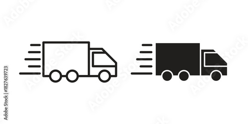 Delivery icons vector collection for web designs. flat icons
