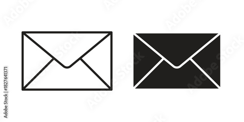 Email button icons vector collection for web designs. flat icons