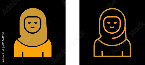 Islamic Woman Vector Icon