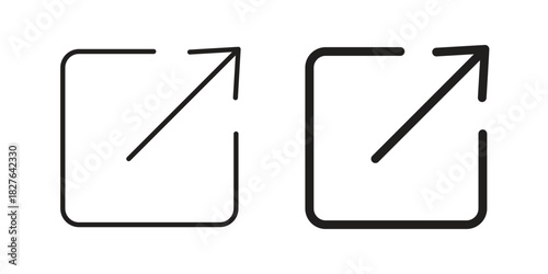 External link icons vector collection for web designs. flat icons