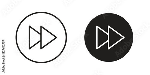 Fast forward icons vector collection for web designs. flat icons