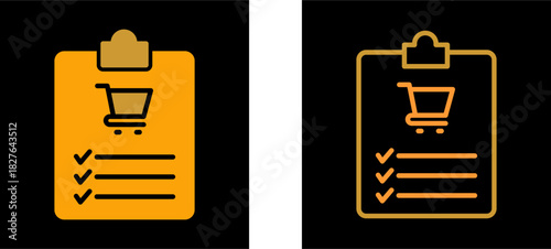 Shopping List Vector Icon