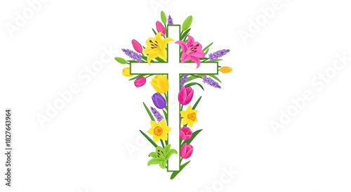 Easter Cross of Flowers A Beautiful Symbol of Faith and New Life