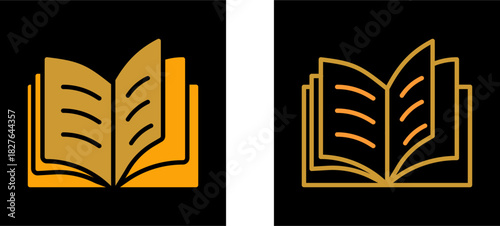 Open Book Vector Icon